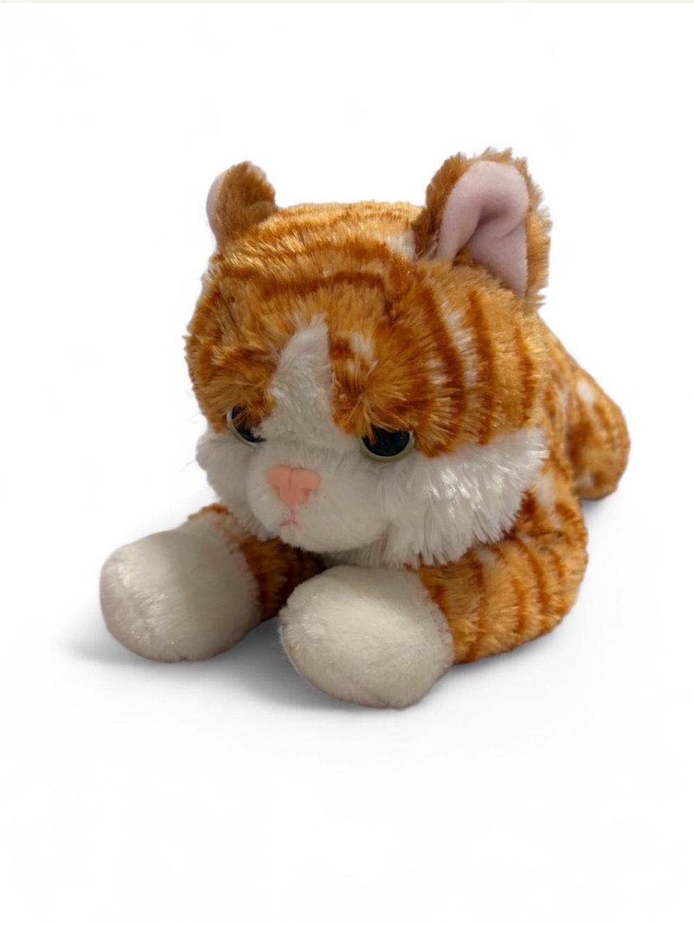 Plush Orange Tabby Kitten Pet Toy - Soft Interactive Companion